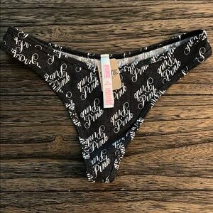 PINK Victoria's Secret Black and White Bikini‎ Bottom